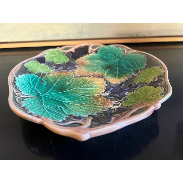 Wedgwood English Majolica Bread Plate by Wedgwood, C. 19th Century For Sale - Image 4 of 10