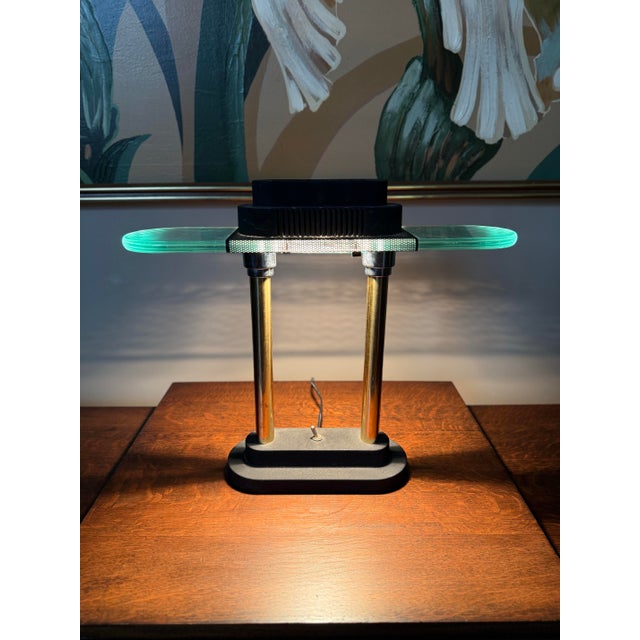 George Kovacs 1980s Memphis Style Bankers Desk Lamp by Robert Sonneman for George Kovacs For Sale - Image 4 of 12