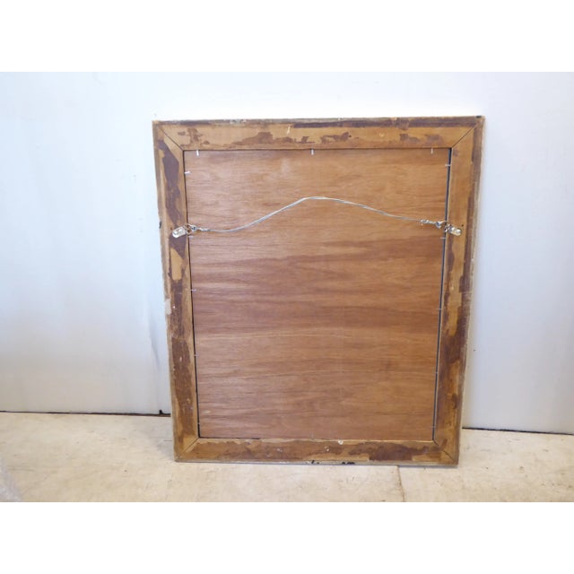 Vintage Weathered Whitewashed Mirror For Sale - Image 4 of 5