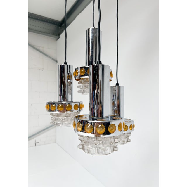 4-Light Cascade Pendant from Raak, 1970s For Sale - Image 12 of 12