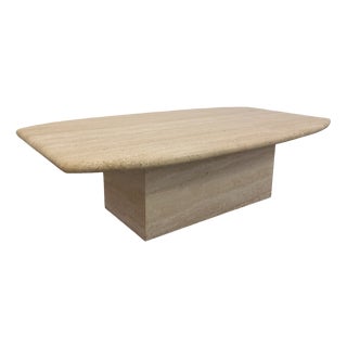 Vintage Travertine Coffee Table, 1980s For Sale