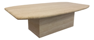Vintage Travertine Coffee Table, 1980s
