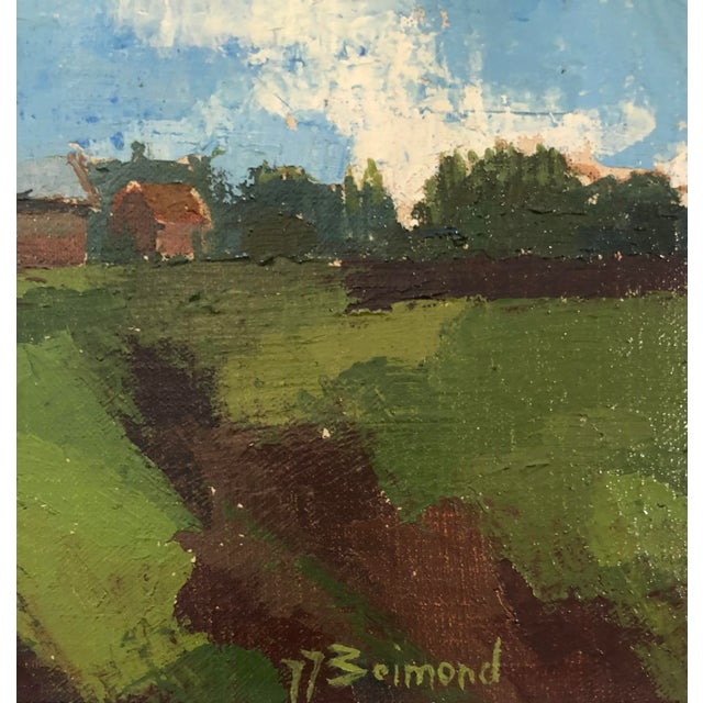 Jean-Jacques Boimond, Paysage de Moneuse, Oil on Canvas, Framed For Sale - Image 3 of 11