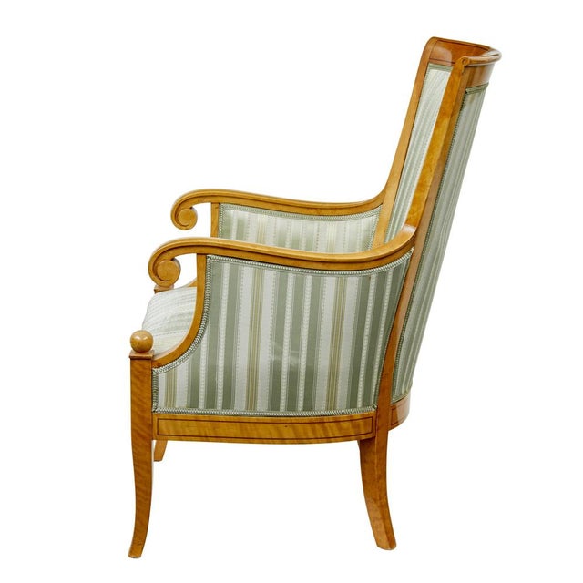 Traditional Antique Birch Armchairs, 1900, Set of 4 For Sale - Image 3 of 10