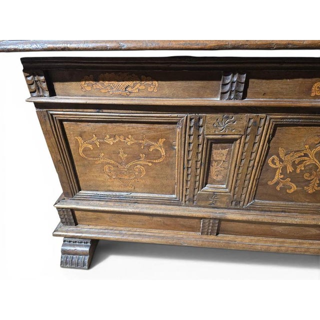19th Century Catalan Marquetry Chest with Secret Drawers and Compartments, 1850 For Sale - Image 4 of 13