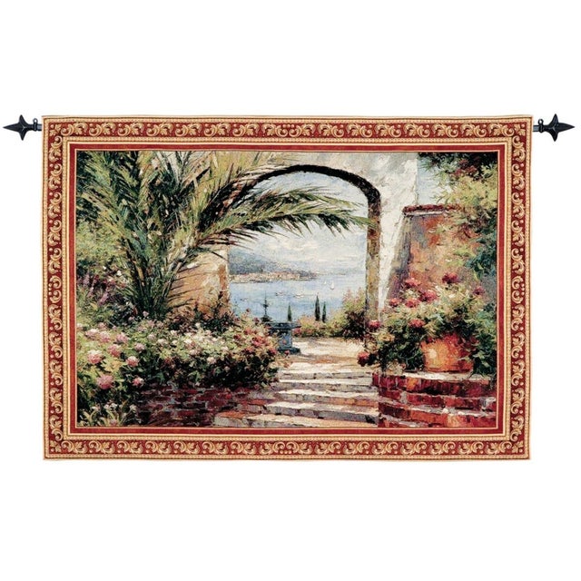 This beautiful tapestry is woven on a jacquard loom by skilled weavers, keeping alive the centuries old tradition of...