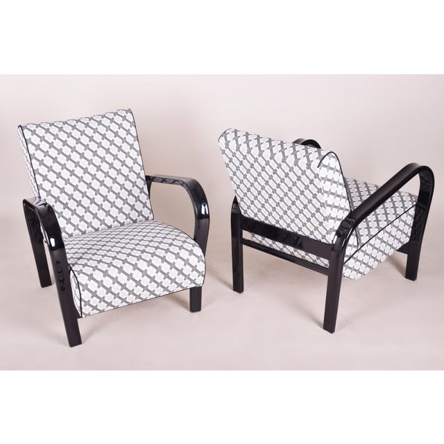 Set of Art Deco Armchairs by Koželka and Kropáček, 1930s For Sale - Image 3 of 8