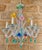 Venetian chandelier in polychrome blown glass – Murano Elegant six-light blown glass chandelier, a Venetian Murano...