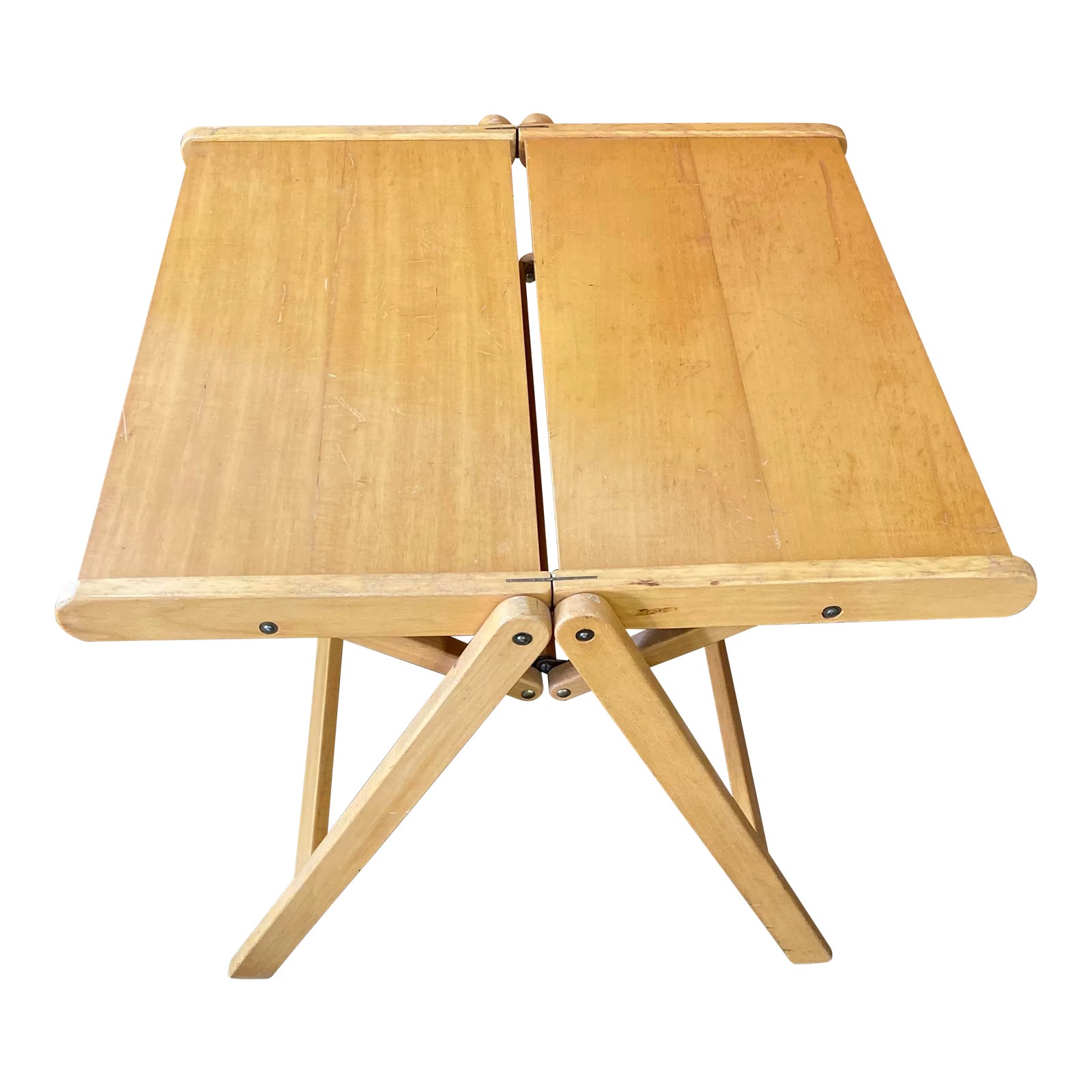 1970s Stol, Rex, Folding Table by Niko Kralj, Natural Oak and