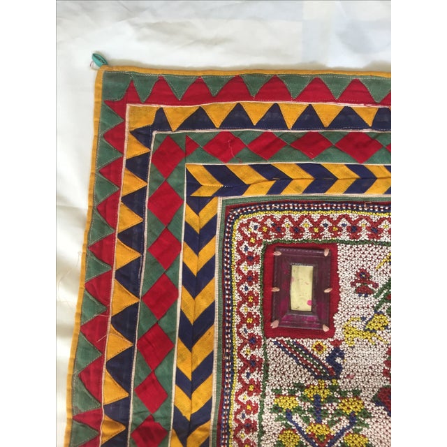 Vintage Beaded Indian Tribal Wall Hanging For Sale - Image 9 of 9