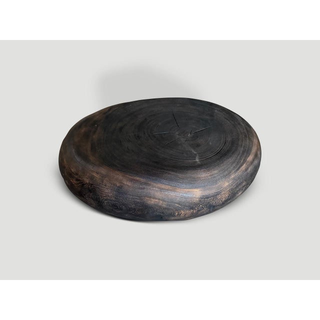 Contemporary Andrianna Shamaris Pebble Style Charred Coffee Table For Sale - Image 3 of 6