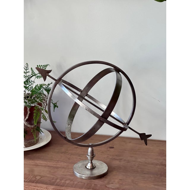 Mid 20th Century Vintage Mid-Century Armillary Sphere | Metal Celestial Sculpture For Sale - Image 5 of 17