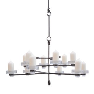 Wrought Iron Candlestick by Erik Höglund for Kosta Boda, 1960s For Sale