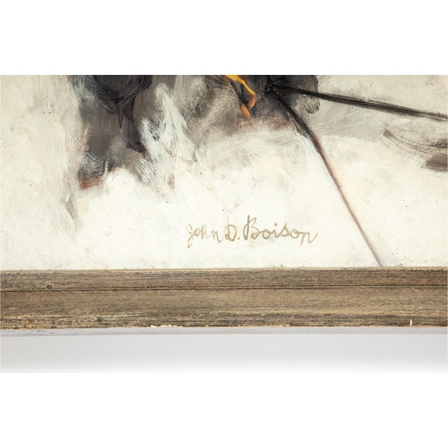 John D. Boison Large Organic Abstract Oil Painting, 49" Long For Sale - Image 4 of 10