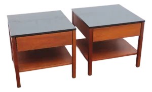 Knoll Two Tones Mid Century Modern Nightstands Bedside Tables a Pair 6597