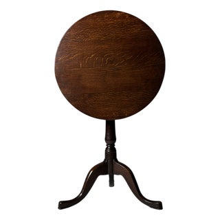 Tilt Top Table in Oak, 19th Century For Sale