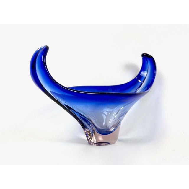 1960s Vintage Murano Blue Glass Bowl, 1960s For Sale - Image 5 of 10