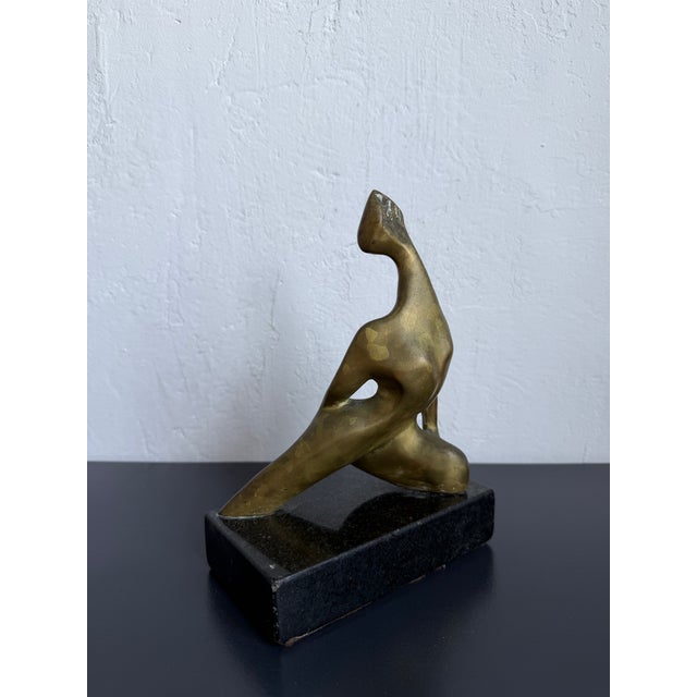 Mid-Century Brazilian Modern Bronze Female Sculpture on Granite Base, 1960s For Sale - Image 14 of 14