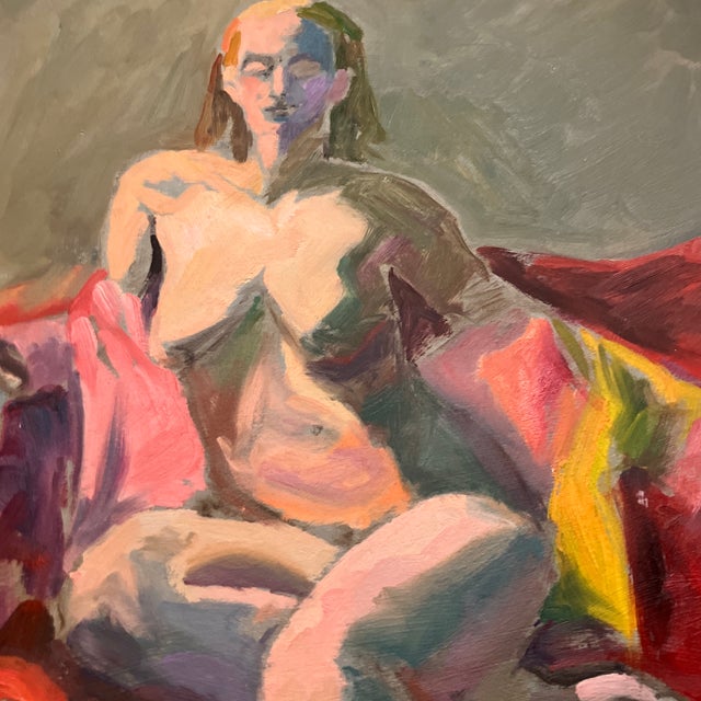 Contemporary Contemporary Original Female Nude Abstract Painting Double Sided For Sale - Image 3 of 4