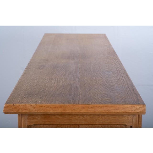 Brutalist Oak Sideboard attributed to Henning Kjærnulf, Denmark, 1960s For Sale - Image 14 of 16