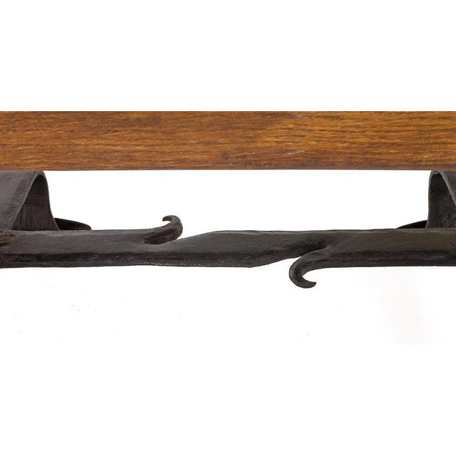 Brutalist Brutalist Coffee Table in Elm in the style of Jacques Adnet, 1950s For Sale - Image 3 of 11