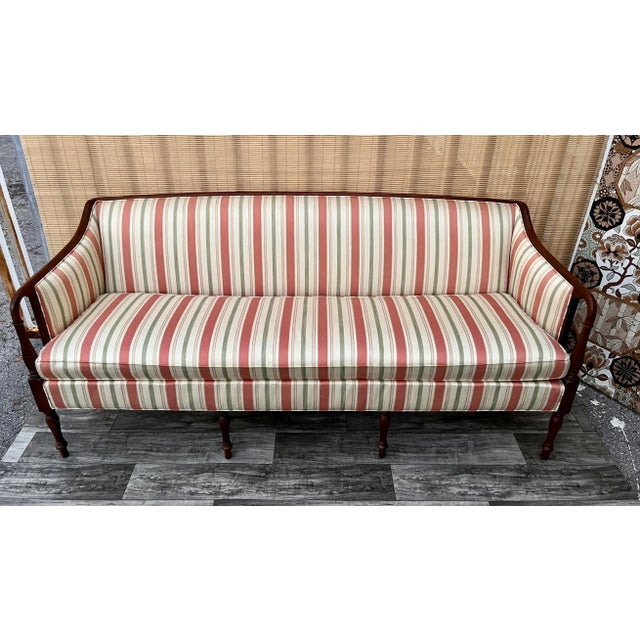 Traditional 1970s Neoclassical Revival Style Ethan Allen Traditional Classics Sofa For Sale - Image 3 of 13