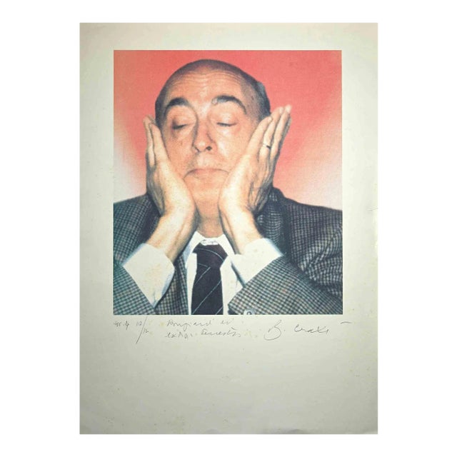 Bettino Craxi, the Extra-Terrestrials, Original Photolithograph, 1990s For Sale