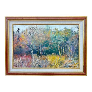 Vibrant Landscape by Mykola Bodnar – Framed Impressionist (Original Painting) For Sale