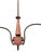 Pink Sputnik Style Pink Lacquered 3-Arm Pendant Lamp in Metal and Glass, 1970s For Sale - Image 8 of 13