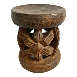 Vintage Bamileke Spider Stool