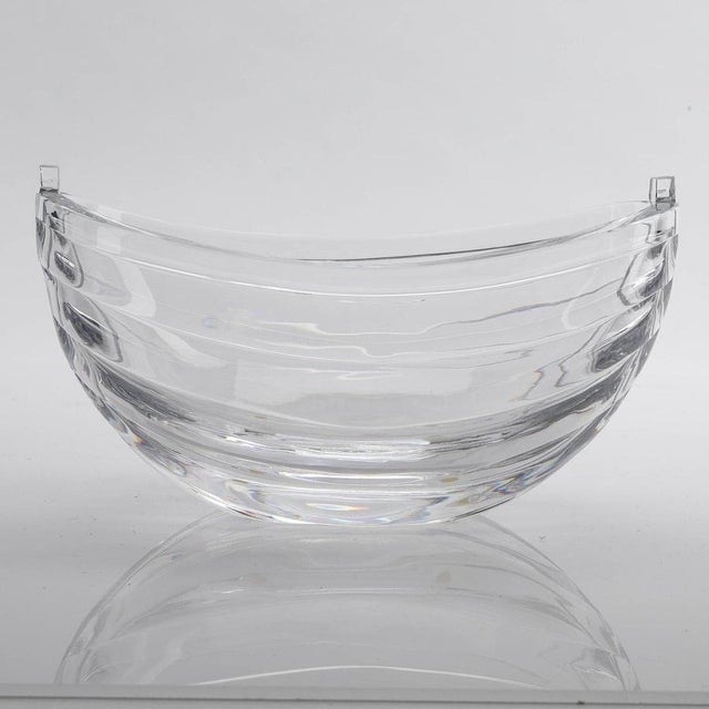 Large Exhibition Crystal Bowl by Gunnar Cyrén, Sweden, 1986 For Sale - Image 6 of 11