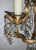 Crystal and Painted Gold Leaf 2 Arms Candle Sconces - a Pair For Sale - Image 9 of 12