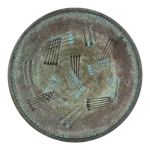 Primavera HM French Art Deco 'Plat Circulaire' Champlevé Bronze Plate, 1920s