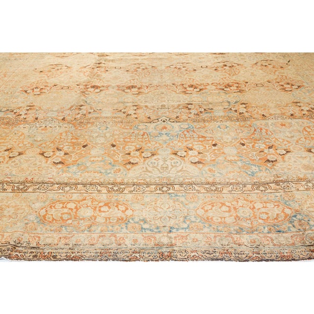 Textile Oversized Antique Persian Tabriz Rug For Sale - Image 7 of 8