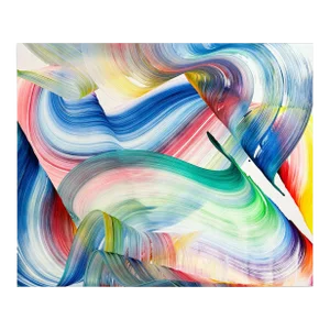 Contemporary Abstract Acrylic on Canvas Painting "Aires Tropicales" by Nikolaos Schizas