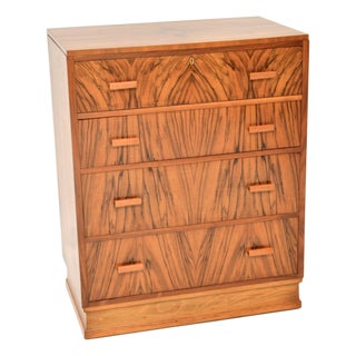 Art Deco Figured Walnut Chest of Drawers, 1930 For Sale