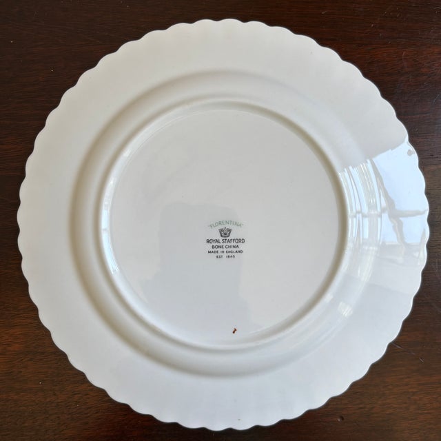 Vintage English Bone China Decorative Dessert Plate For Sale - Image 10 of 13