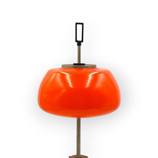 Orange Glass Table / Desk Lamp attributed to Oscar Torlasco for Lumi, 1960s For Sale - Image 10 of 18