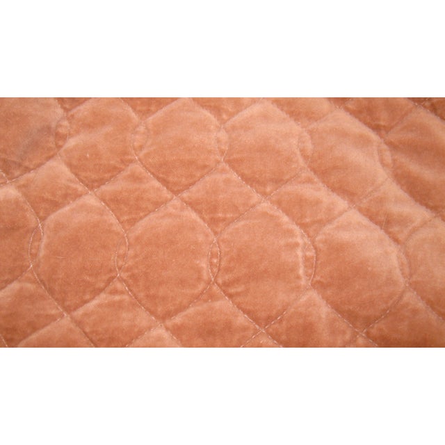 2000s Bella Notte Rouge Velvet Quilted Pillow Cover For Sale - Image 10 of 13