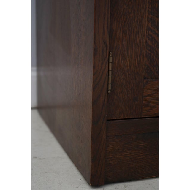 Stickley Mission Oak Entertainment Unit Armoire For Sale - Image 9 of 18