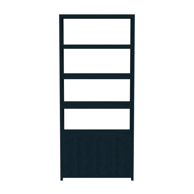 2020s Lark 4-Tier Etagere Bookcase Cabinet, Navy Blue For Sale - Image 5 of 7