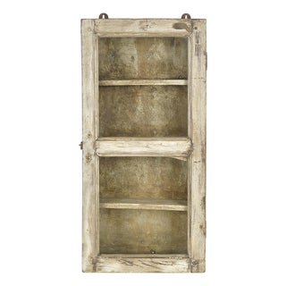 Small Wall Display Case in Patinated Wood For Sale