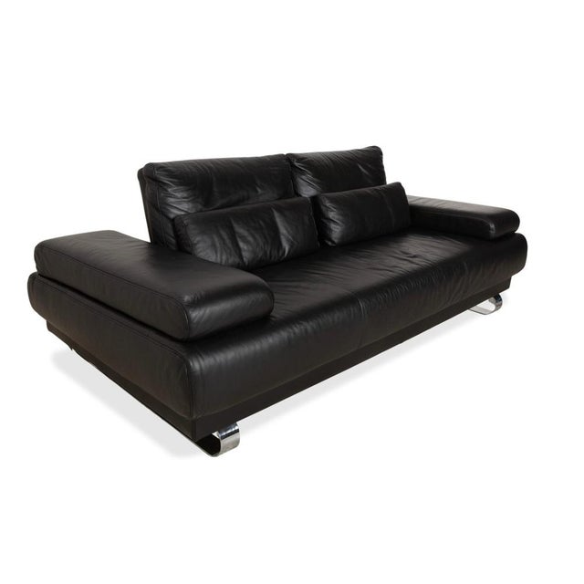 Modern Harry Two-Seater Sofa in Leather and Chrome by Ewald Schillig For Sale - Image 3 of 17