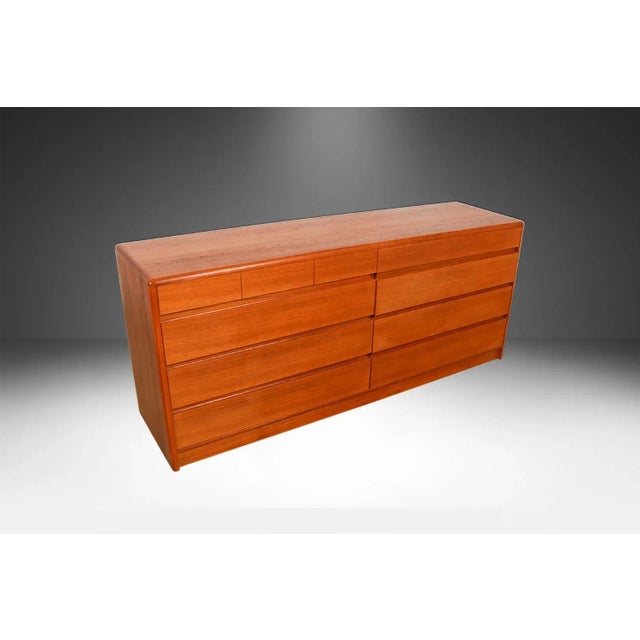 Mid Century Danish Modern Teak 10 Drawer Dresser Denmark For Sale In Baltimore - Image 6 of 14