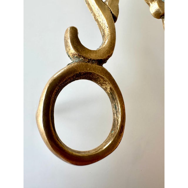 Vintage Ornate Brass Candle Wick Trimmer & Snuffer Scissors For Sale - Image 12 of 17