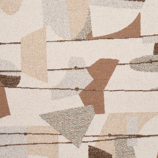 Schumacher Speakeasy Fabric In Sepia Multi For Sale