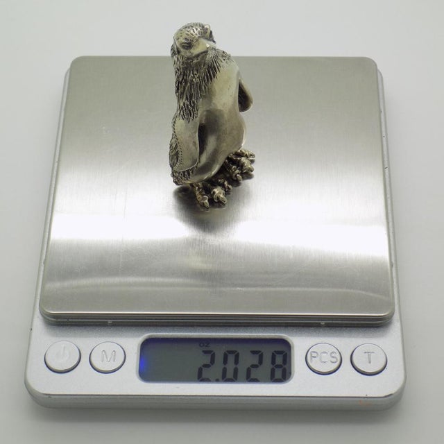 Vintage Italian Handmade Genuine Silver Penguin Figurine, 1950s For Sale - Image 10 of 13
