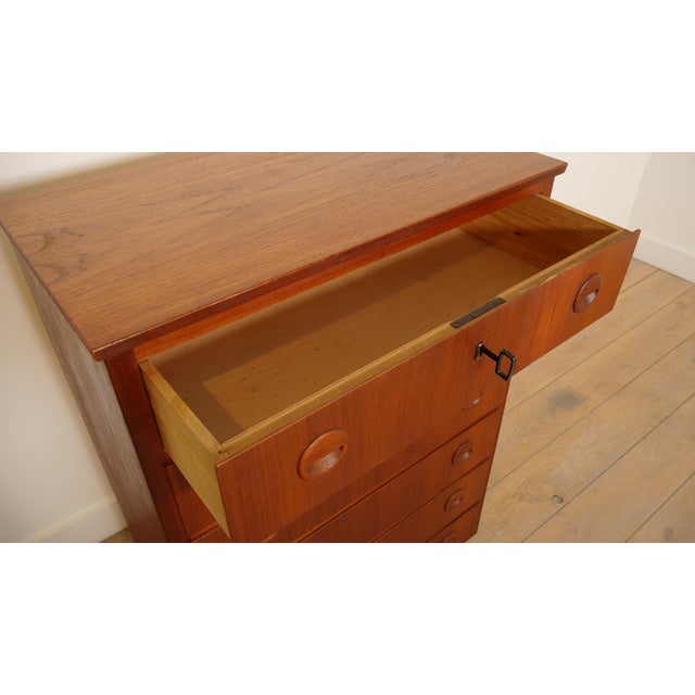 Vintage Danish Chest of Drawers in Teak For Sale - Image 9 of 10