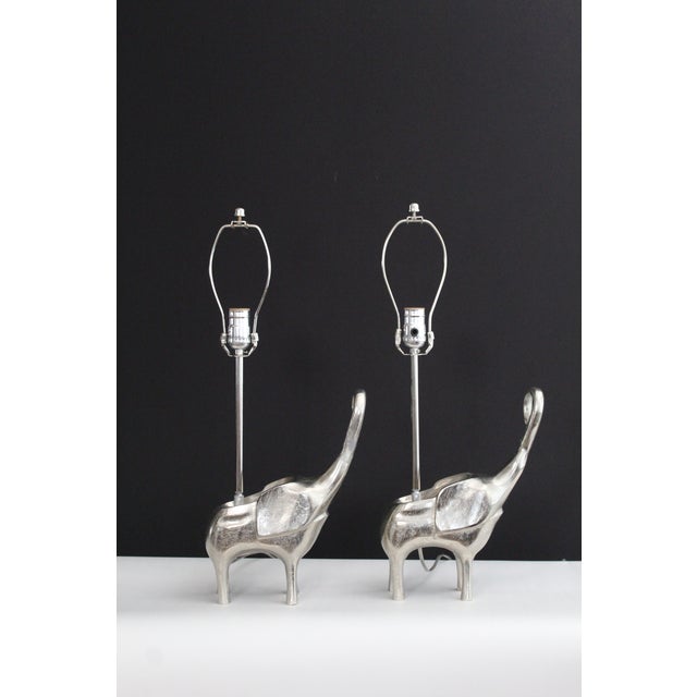 Metal Mid 20th Century Robert Kuo Influence Sculptural Elephants - a Pair For Sale - Image 7 of 14