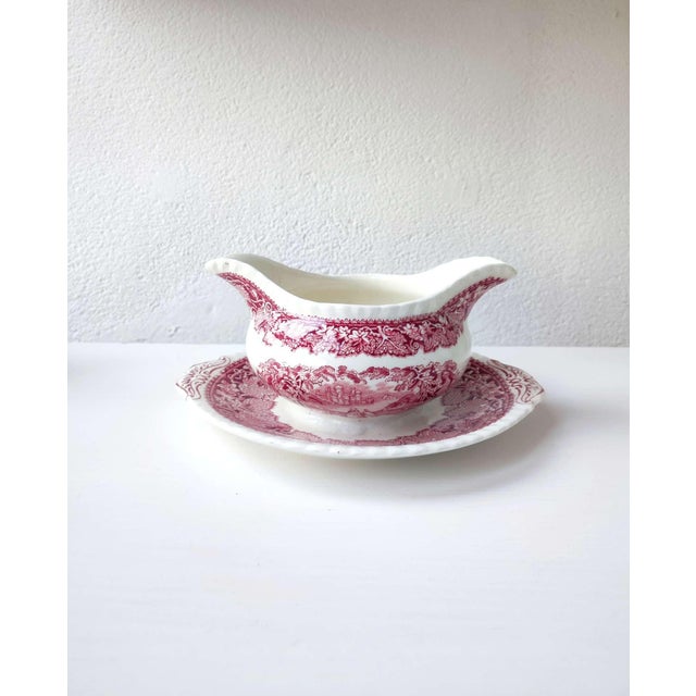 Vintage Gravy Boat with View Decoration from Mason's For Sale - Image 3 of 7